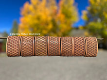 Load image into Gallery viewer, Rose Stamped Leather Keeper (Off-Billet Keeper)