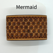 Load image into Gallery viewer, Rose Stamped Leather Keeper (Off-Billet Keeper)