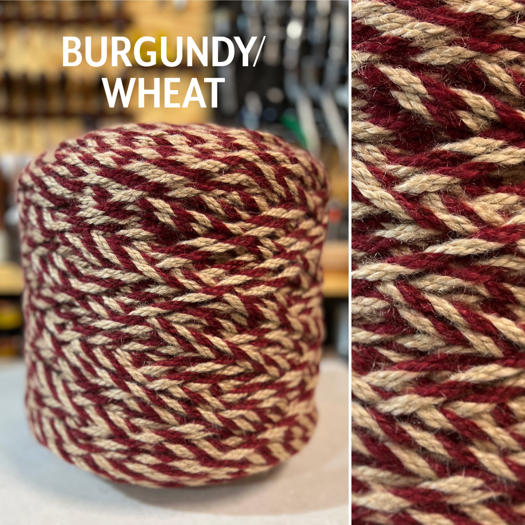 *ODD LOT* Burgundy/Wheat 8 Ply